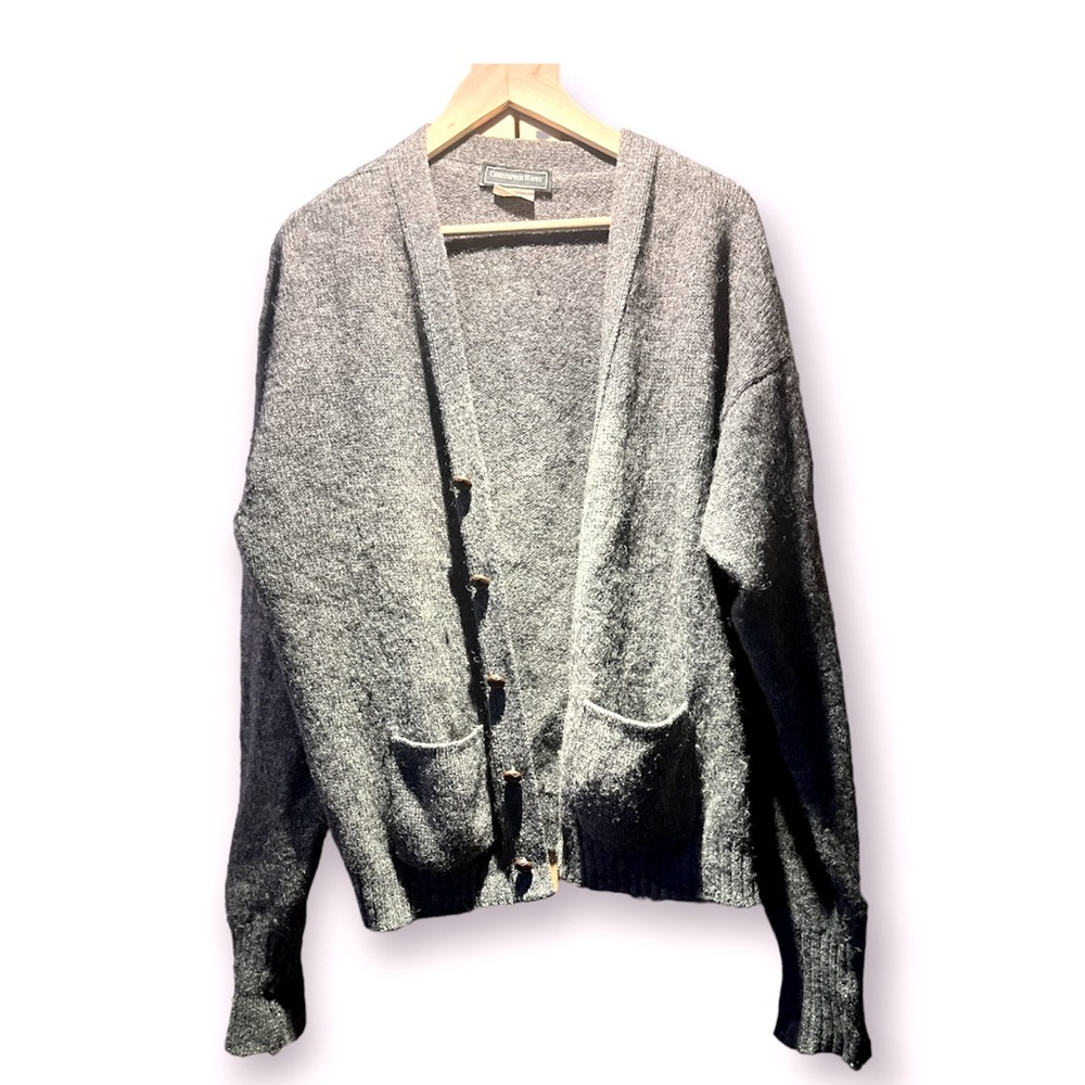 Dadcore Shetland wool cardigan